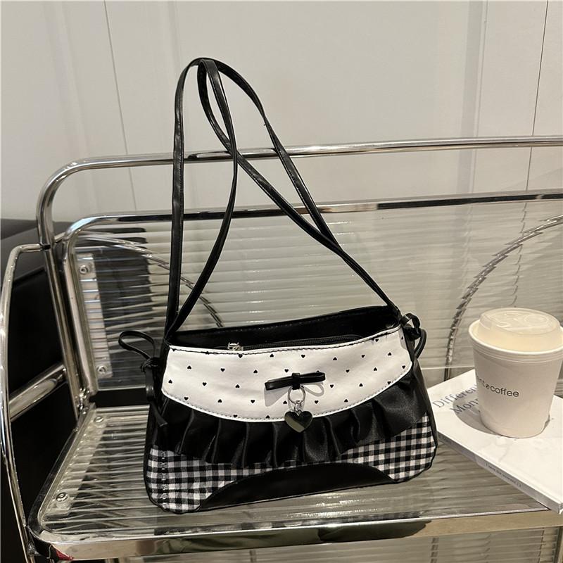 

Fashion versatile sweet bow armpit bag women s summer simple niche high-end single shoulder handbag чорний