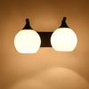 Modern wall lamp retro milky white glass lampshade bedroom staircase bedside lamp attic interior black E27 base home decoration