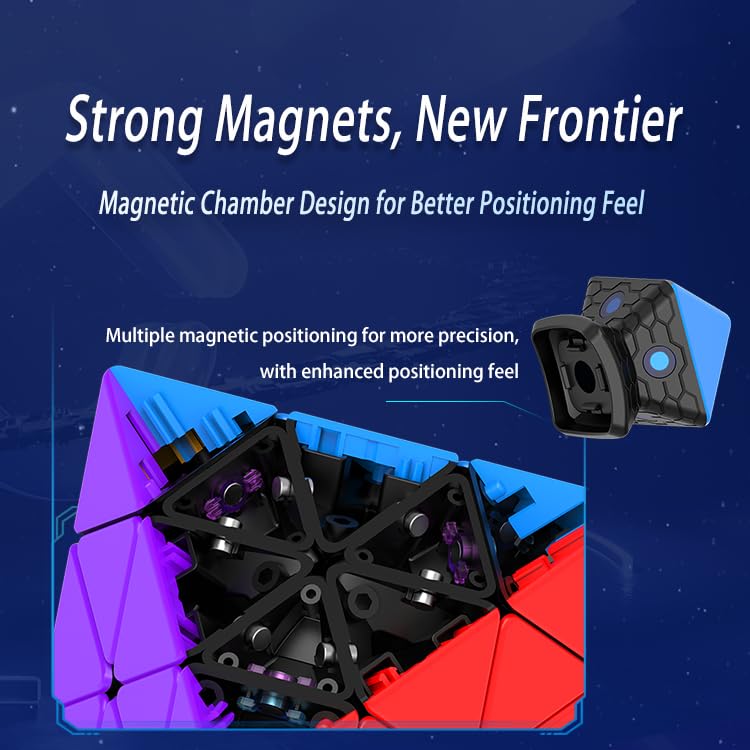 Bucubke DianSheng FTO M Octahedron Face-Turning Magnetic Cube with Magnet, Black Core ...