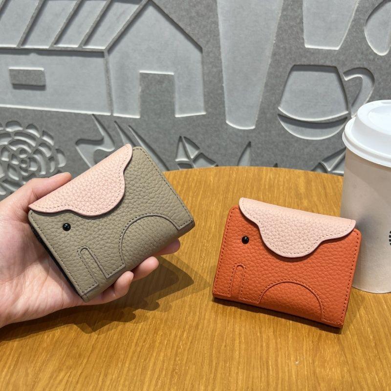 Cute Small Elephant Wallet Short Women Card Wallets Zipper Coin Pocket Card Bags Female Coin Purses Card Holder Female