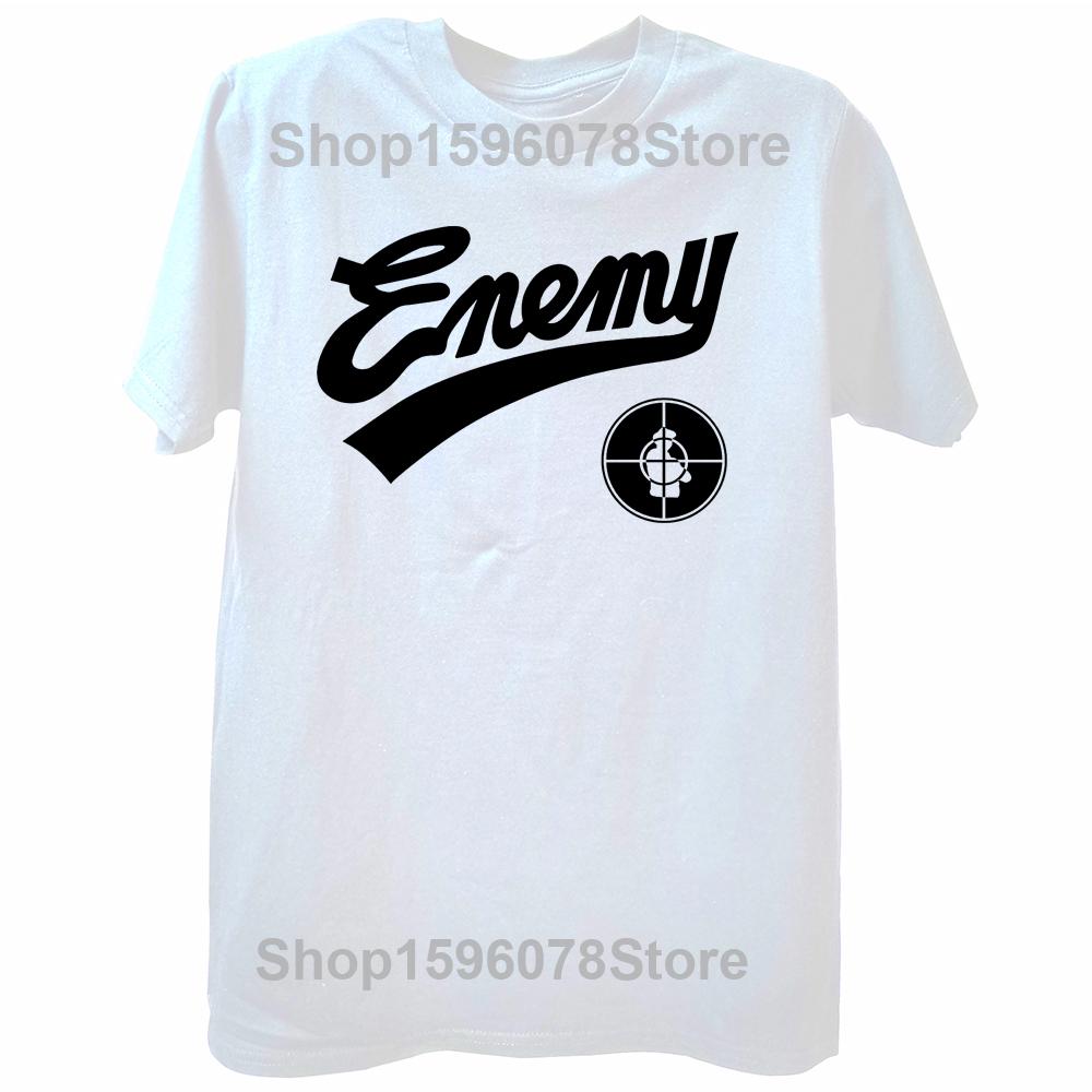 Public Enemy Fight The Power 1989 Baseball T-skjorte Topper Rund Hals Kort-Erme Mote T-skjorte Klær Casual Basic T-skjorter