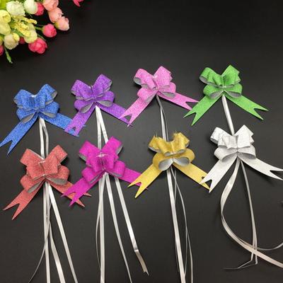 10 Pcs Solid Color Ribbon Pull Bow Gift Wrapping Pull Bow Knot Accessories Ribbon Strings