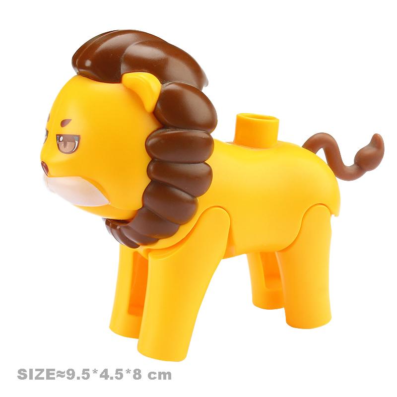 Velké stavební kostky Pohyblivá roztomilá zvířata ze zoo Klokan Duplo doplňky Hladký materiál Vzdělávací hračky pro děti