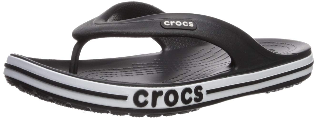

Crocs Bayaband Flip cm ...lops, Black/White, 25.0