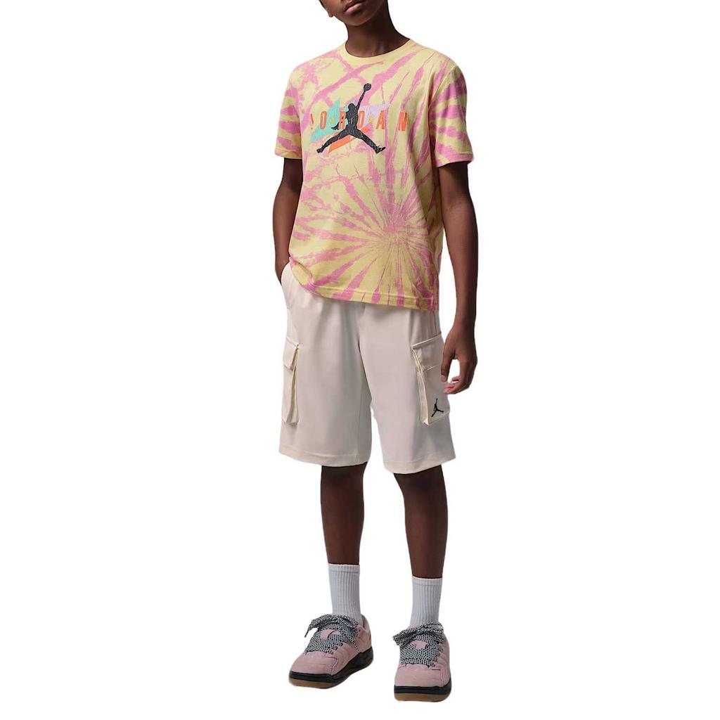 Jordan Solid Color Lace-Up Mid-Rise Straight Leg Shorts Kids shorts IW1461-110