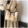 Large Capacity Minimalist Tote Bag for Women Soft Faux Leather Shoulder Handbag
