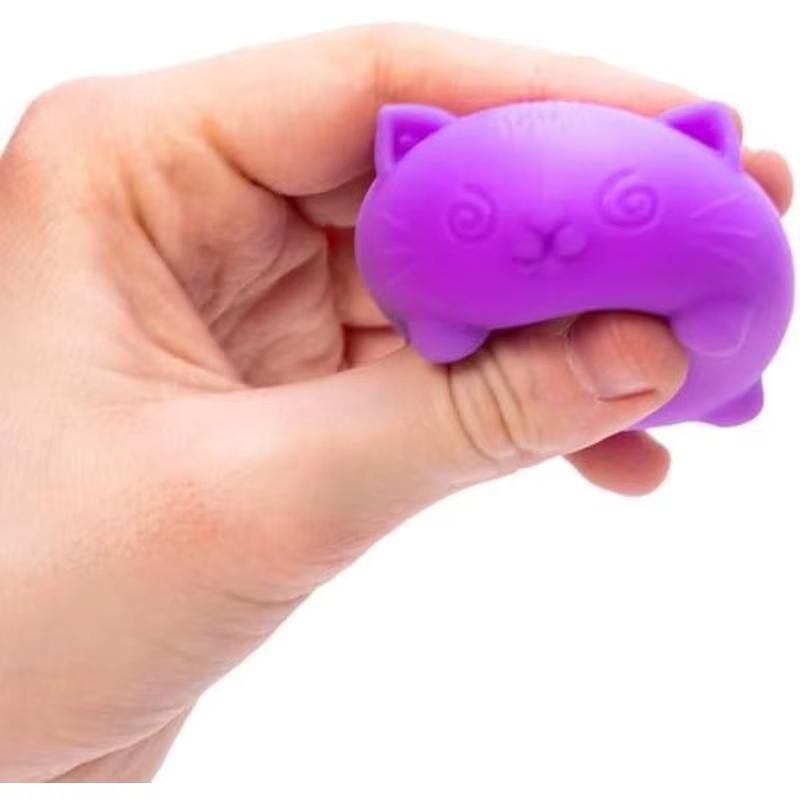 Schylling NEEDOH Cool Cat Squishy Spielzeug Langsamer Aufstieg Stressabbau Ball Sensorisches Fidget Spielzeug für Erwachsene Kinder Anti-Angst Sensorisches Spielzeug