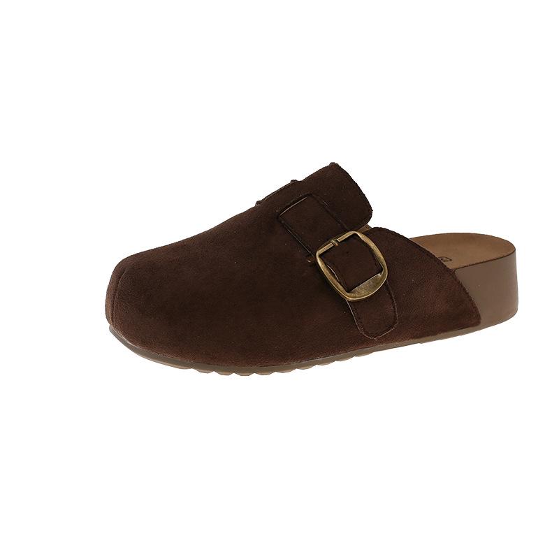 Женские сабо Birkenstock слипоны на толстой подошве с увеличением высоты для осени и лета 2025 39 кофейный 2090₽