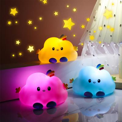 Cute Cloud Shape Night  Light, Children Button Battery Light Baby Nursery Lamp, Bedroom Sleep For