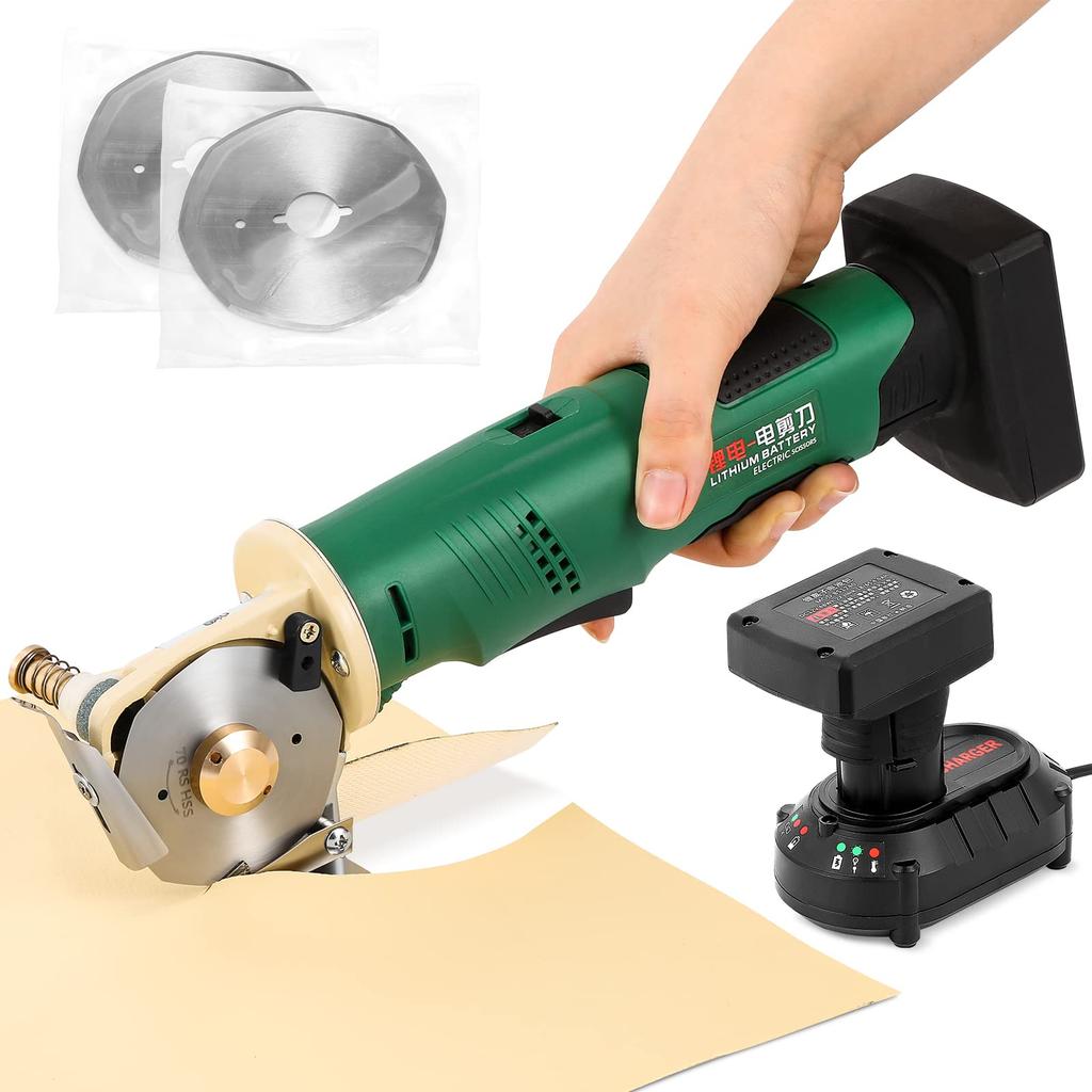 Spolehli Cordless Electric 25mm Cutting Handheld Cutter with Two Replacement Suitable for Synthetic Miscellaneous and No Installation Japanese