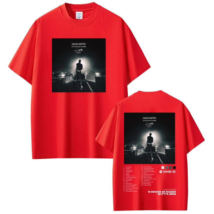 Singer Dani Martín Album 2026 Graphic Tee Men Women Vintage Hip Hop T Shirt Cotton Short Sleeve Oversized Fashion Loose Tshirts