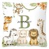 Animal with Name Pillow Case Personalized Pillow Dust Cover Bedroom Kids Wild Party Decoration Pillowcase Birthday Children Gift