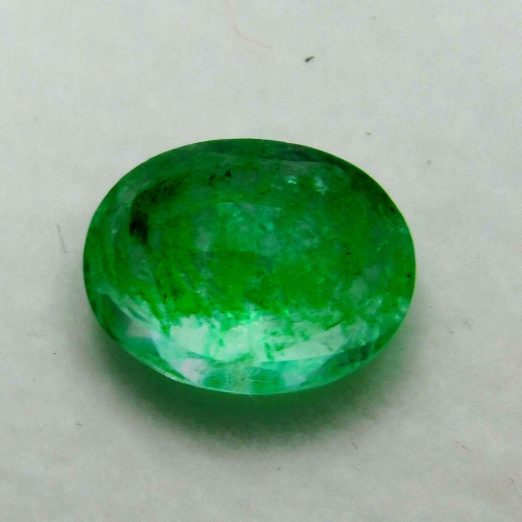 Natural Green Colombian Emerald 7ct Oval Cut Certified Loose Gemstone