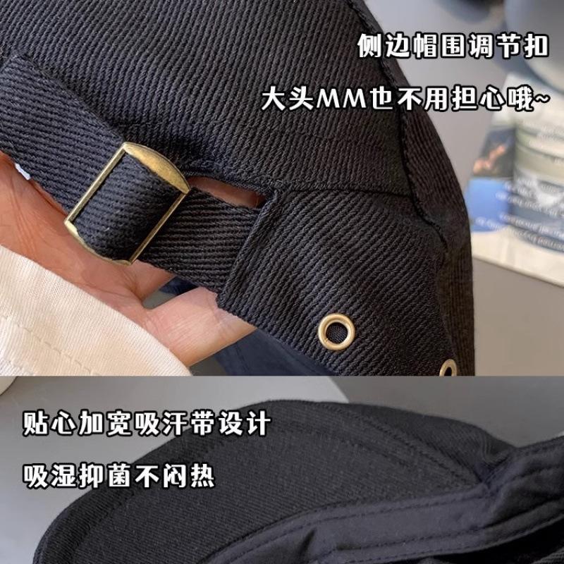 Retro Rivet Forward Hat Women's Spring Summer Thin Sunshade Sun Protection Duck Tongue Beret, Versatile Personality and Small Face