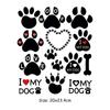 Vinile Termotrasferibile Amo il Mio Cane Impronte Adesivi per Vestiti Felpe Fai da Te Termopressa Applicato Toppe Abbigliamento Toppe per Magliette