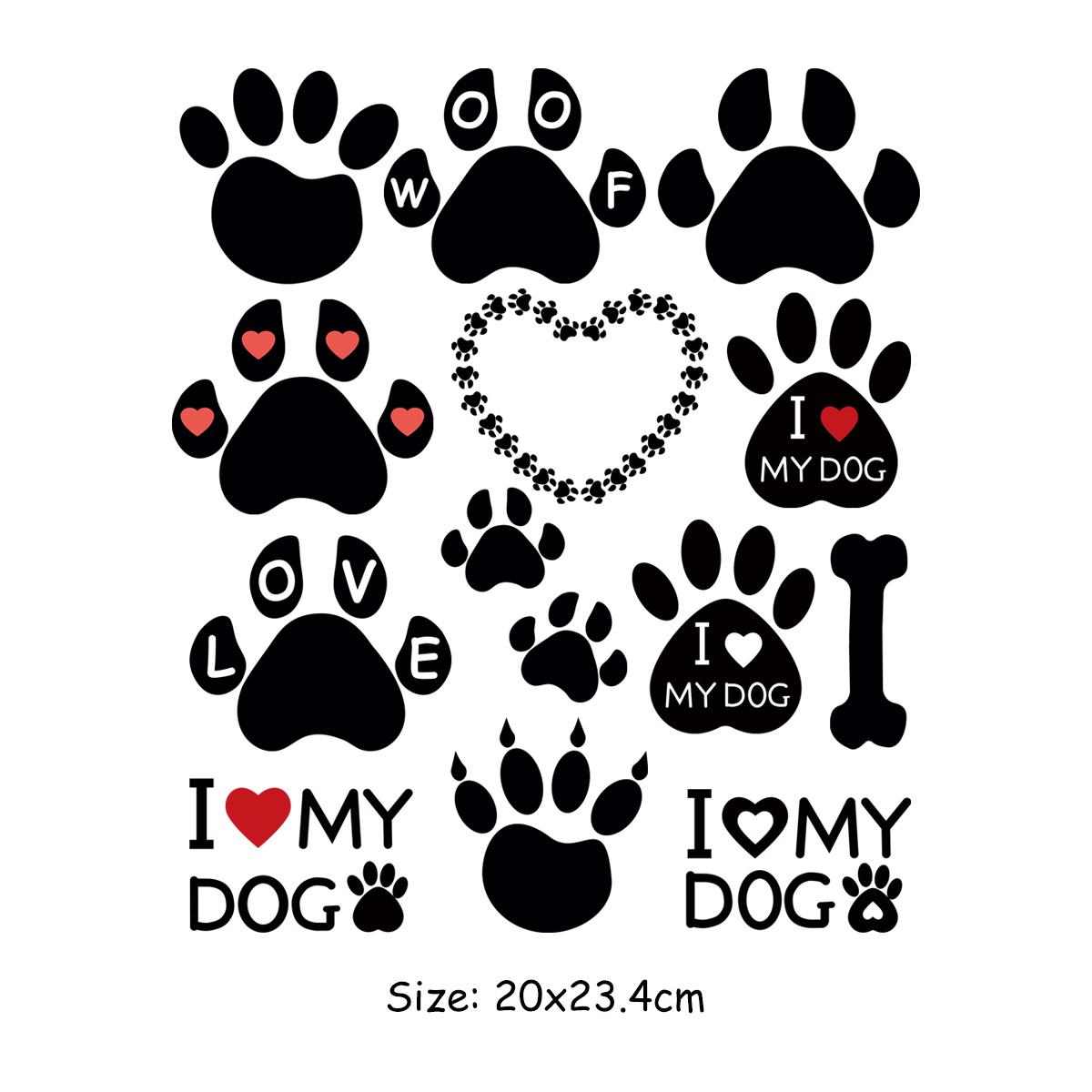 

Термоперенос виниловые наклейки Love My Dog Paws для одежды, толстовки, самодельные термопрессовые аппликации, нашивки на футболки Ropa для одежды