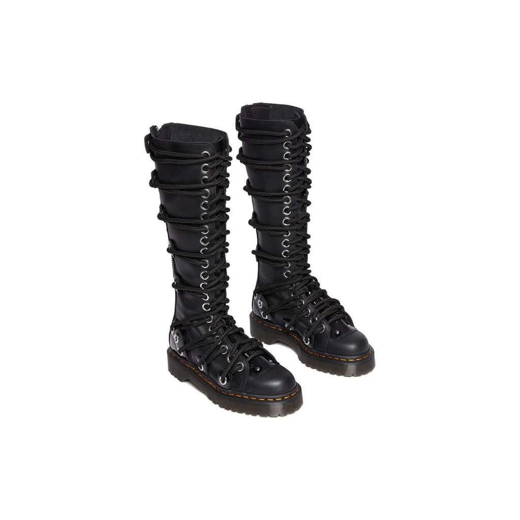 Dr. Martens Daria 1B60 Bex Leather Cross Strap Knee High Boots Women Boots Black 30798001