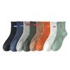 Female Spring Embroidered Letter Cotton Sports College Windpipe Socks