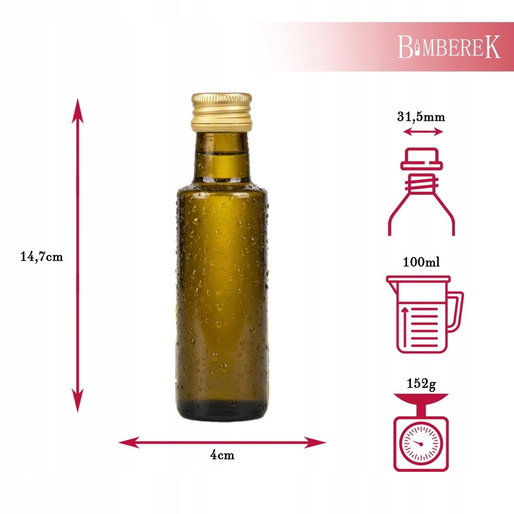 10X DORICA Glass Bottles 100ml OLIVE For Oil Vinegar Juice Tinctures Bottle