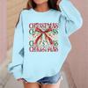 Children's Fashionable Casual Long-sleeved Loose Christmas Print Pullover Sweatshirt