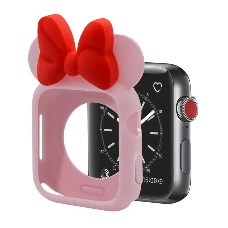 Weiche Silikonhüllen für Apple Watch 11 10 9 8 7 46mm 45mm 41 42mm Mädchen Cartoon CUTE Schutz für iWatch 6 Se 44mm 40mm