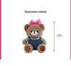 Pink Bow Fifi Bear Plush Doll - Cute Cartoon Animal Toy for Birthdays and Hugs