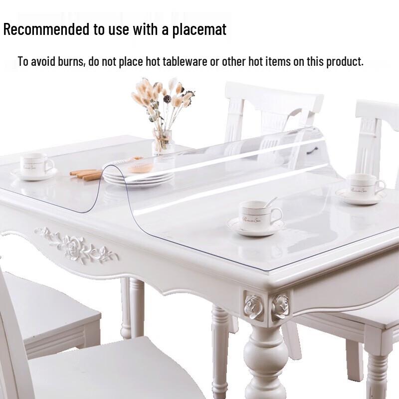 Portable Thickened PVC Transparent Dining Table Mat