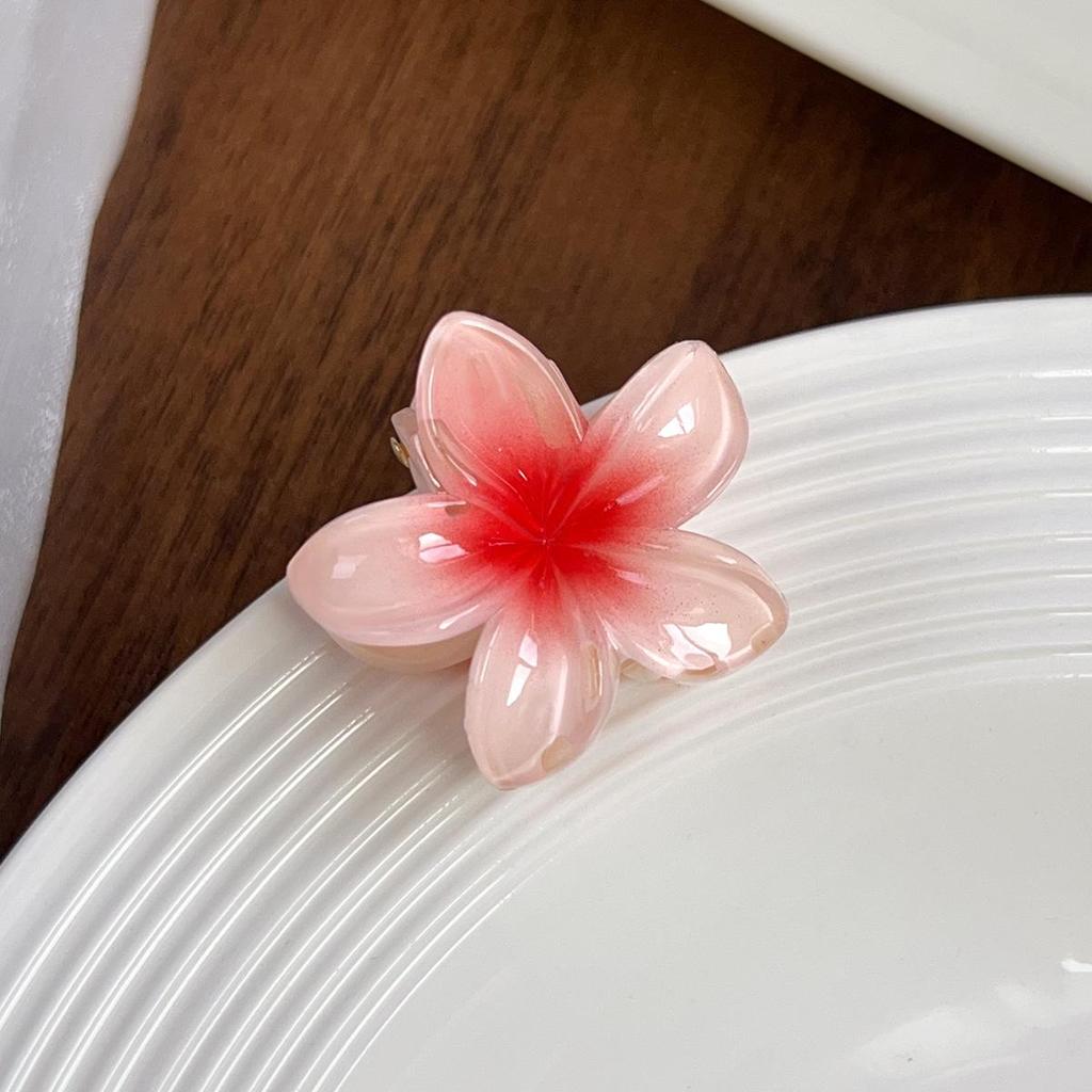 Elegant Romantic Plumeria Hair Claw Clip for Beach Vacation