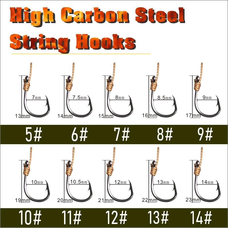 1 Bag 3# -13# Fishhooks High Carbon Steel String Hooks Fishing Lures Pesca Baits Combination 5 Small Single Hooks Fishing Accessory