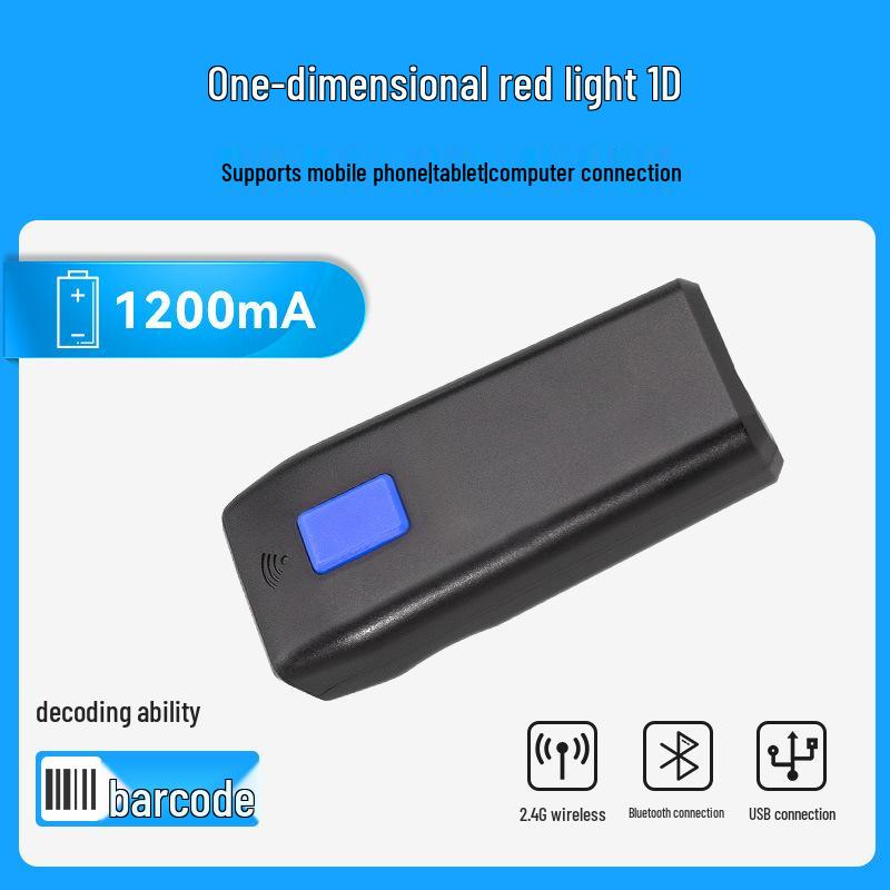 Portable Wireless 2D Bluetooth Barcode Scanner for Logistics and Delivery
