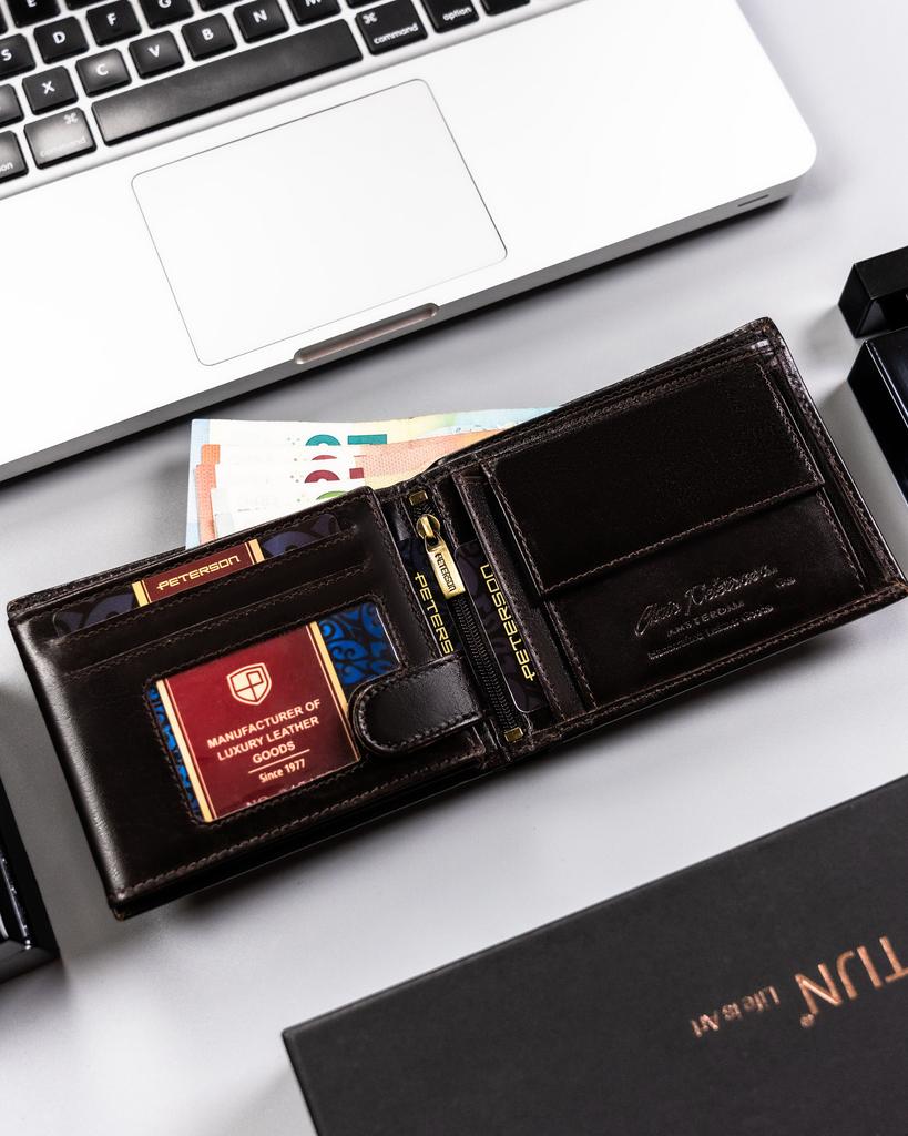 Men's Leather Wallet PTN 22306-VT-4584 D.Brown