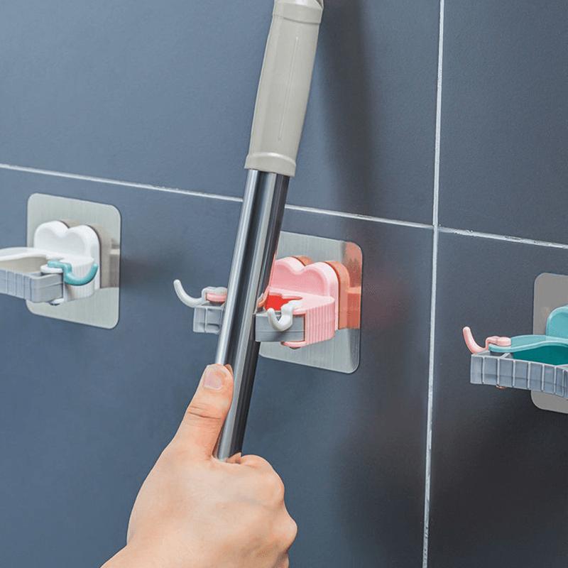 Multi specification Hooks Adhesive Wall Hanging Mop Rack Broom Hanger Hook Kitchen Bathroom Organization Home Accessories