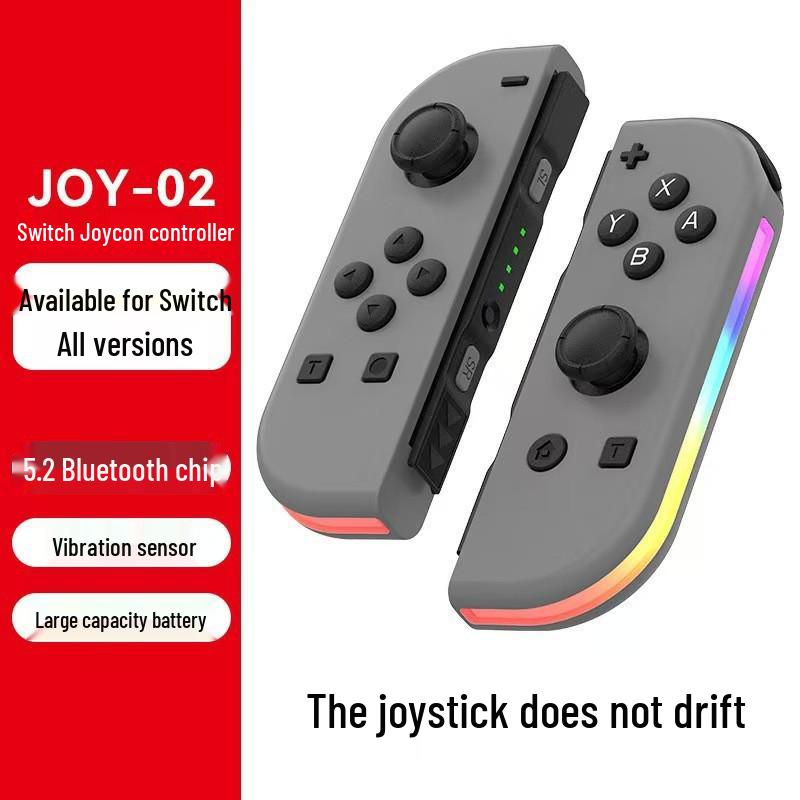 Colorful RGB Switch Joy-Con Left & Right Controllers with Wake-Up, Bluetooth 5.2, Vibration, and Motion Control.