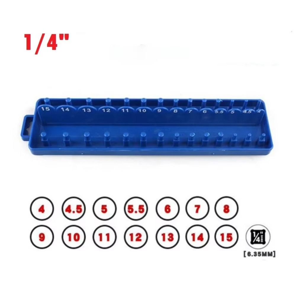 Blue Color Socket Tray Metric Size Wrench Holder Wrench Head Storage Socket Organizer  Tool Storage