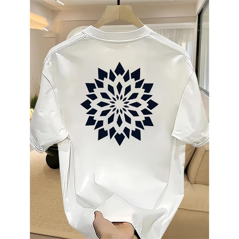European Sizes Men'S Summer Heavy Short-Sleeve T-Shirt with Trendy Prints, Versatile Korean And Japanese Style
