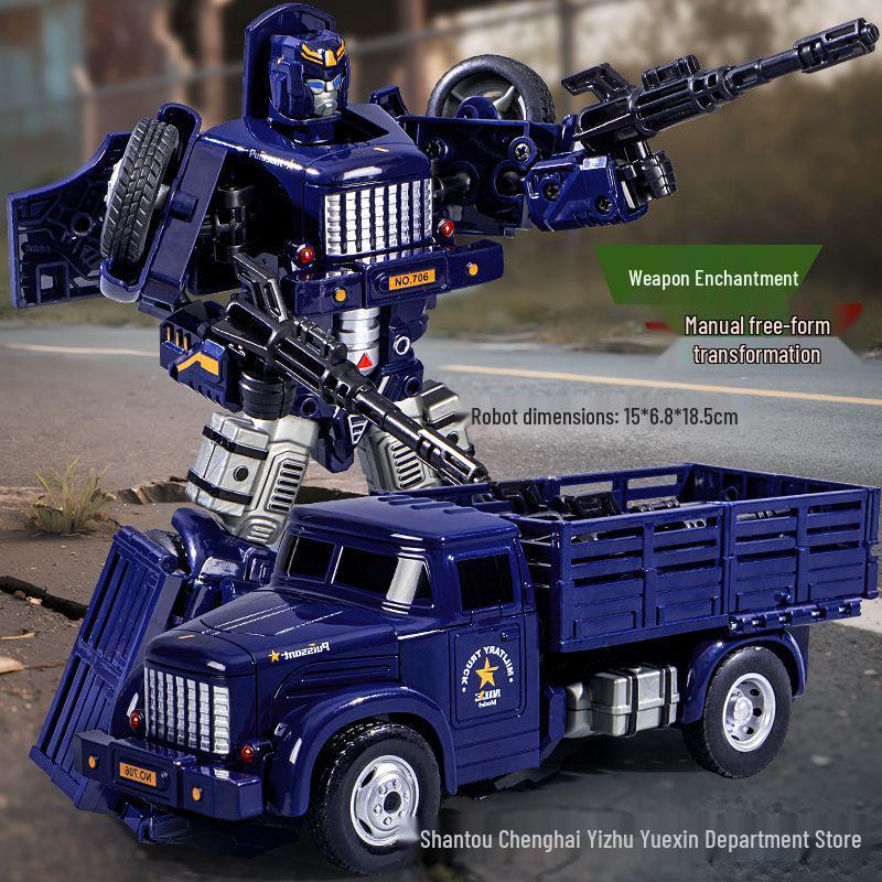 Transforming Robot Truck Toy: Inertial Transporter for Kids