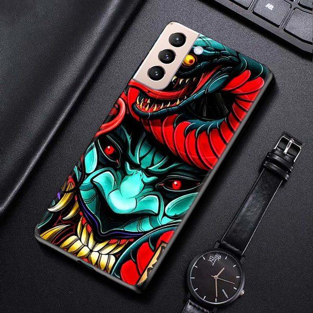 Terror Ghost Head Silikonhülle für Samsung Galaxy S22 S21 S20 Ultra Fe S10 S9 S8 Plus 4g 5g S10e S7 Edge Cover