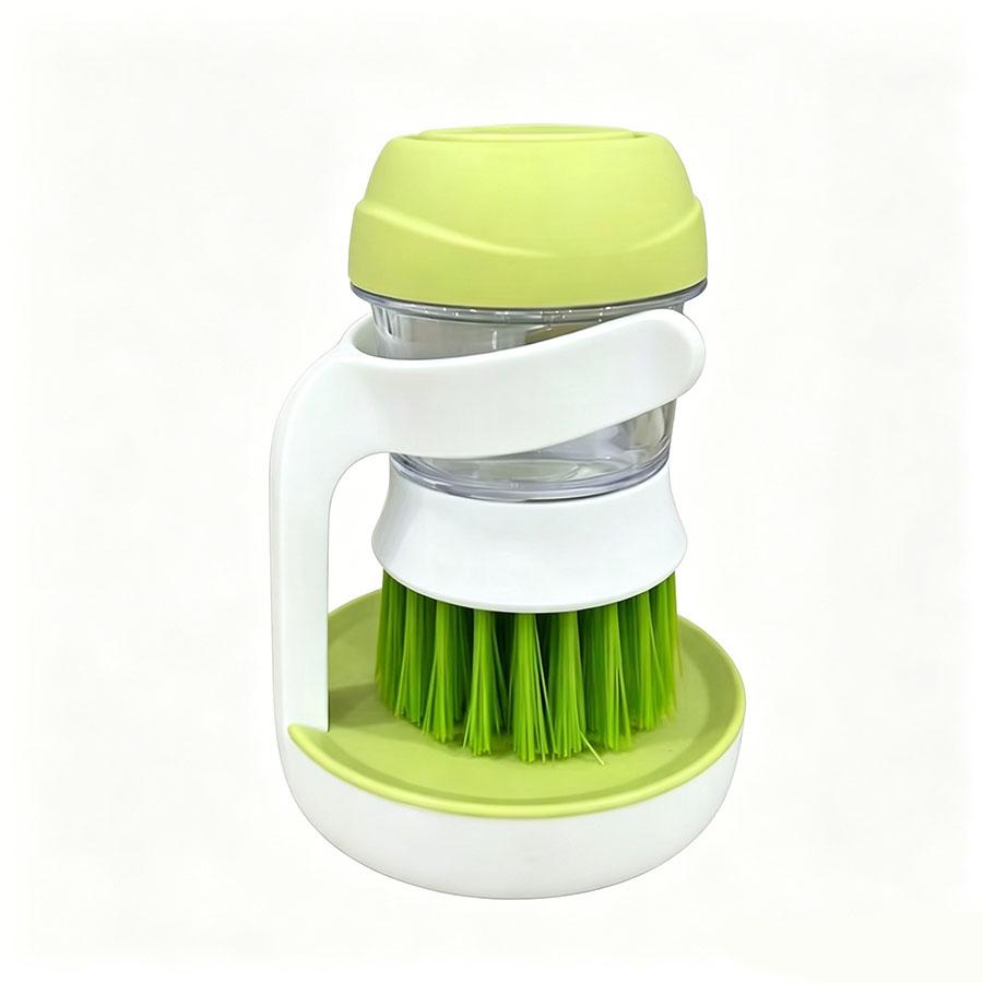 Brush for Cleaning, Degreasing and Cleaning, Kitchen Press Type Degreasing Brush, Automatic Liquid Addition Dishwasher Brush