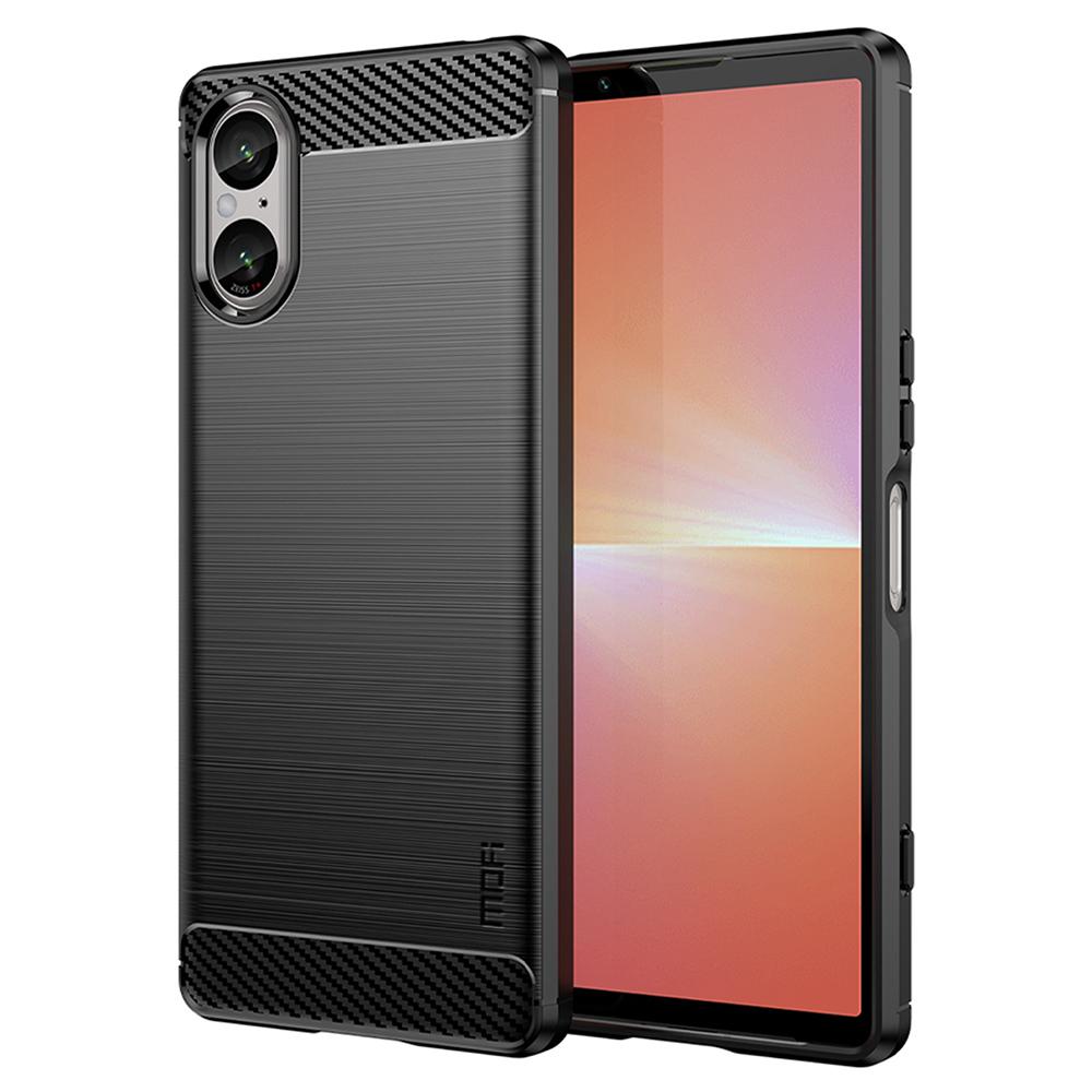 MOFI JK TPU Series-1 For Sony Xperia 5 V Case Carbon Fiber Texture TPU Mobile Phone Shell