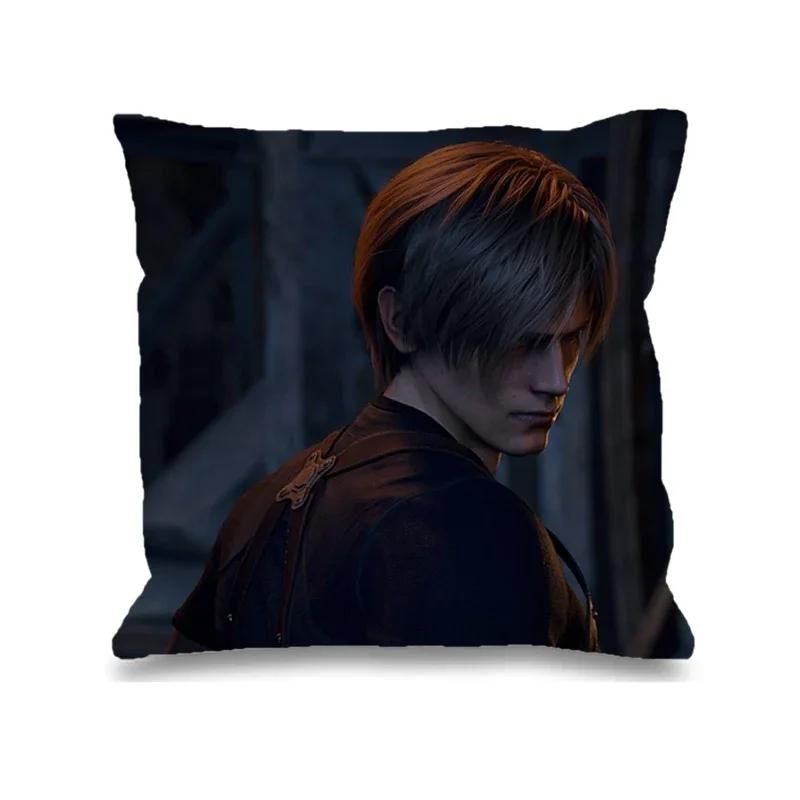 Leon Kennedy Decorative Pillowcase 45x45 Printed Anime Pillow Case Ornamental Pillows for Living Room Cushion Cover
