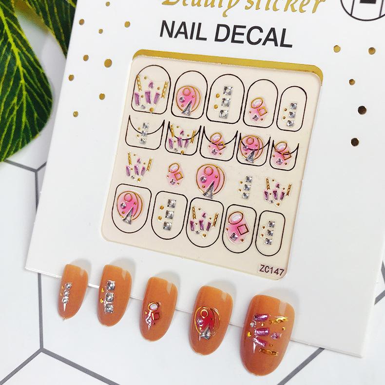 Adesivi di Bellezza Nuovi Ornamenti per Nail Art Natalizi Pupazzo di Neve Regalo di Natale Adesivi per Nail Art Adesivi 3D per Unghie