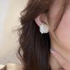 1Pair Ice Crack Flower Ear Studs Trendy Temperament Elegant  Earrings
