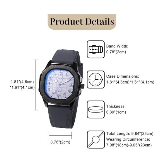 Men's Silicone Sports Watch Stylish: Waterproof Analog Quartz Rubber Strap Men's Accessories - Birthday Christmas Valentine's Day Present