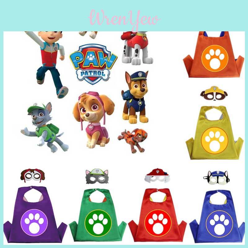 Vibrant Paw Patrol Cosplay Set For Kids With Colorful Cloak And Mask Included