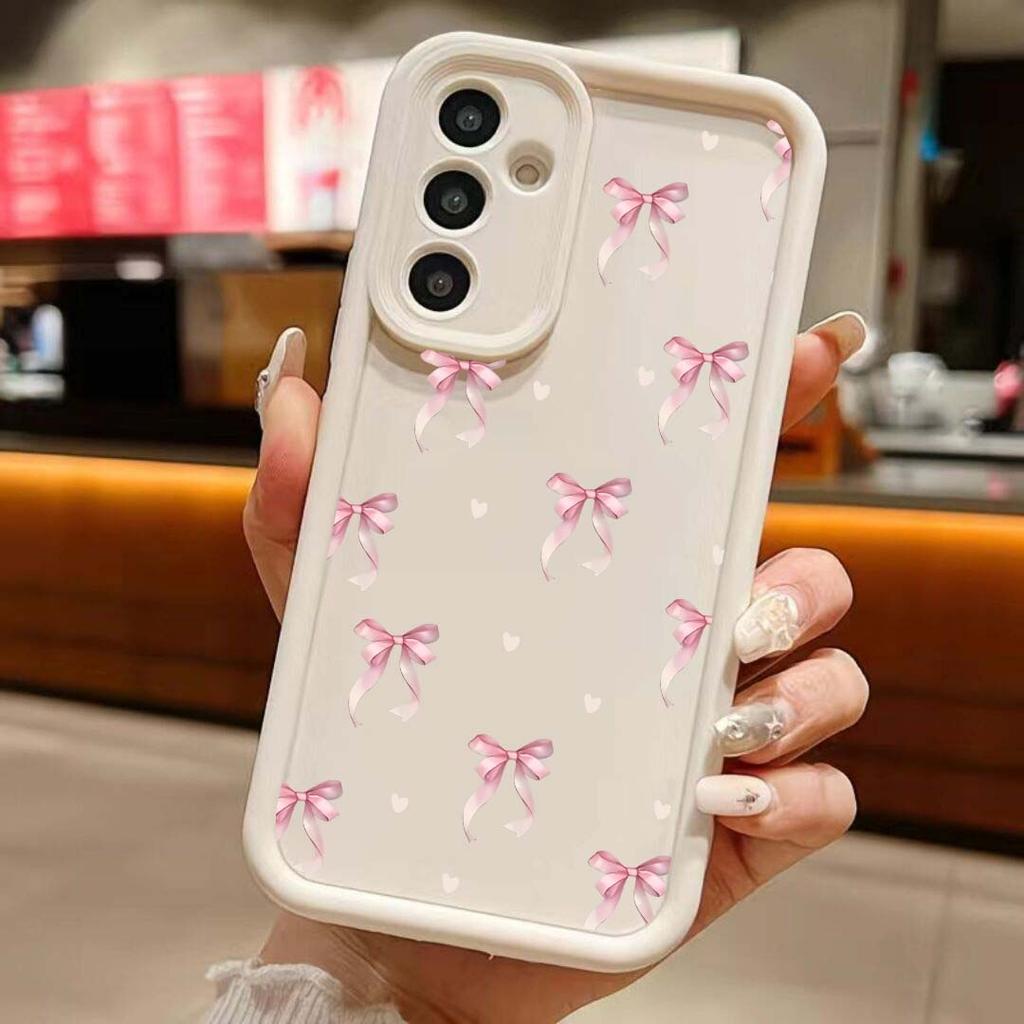 Phone Case For Samsung Galaxy S26 Ultra S25 S23 S24 S21 Plus S25 FE Note 20Ultra Bow Tie Cover Silicone Armor