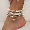 20 Stück/Set Böhmische gedrehte Schlangenketten-Fußkettchen für Damen Sommer Strand Vintage Einfaches Fuß-Knöchelarmband am Bein Schmuck Geschenke