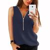 Fashion Women Summer Vest Top Featuring Stylish Sleeveless Design And Comfortable Chiffon Fabric