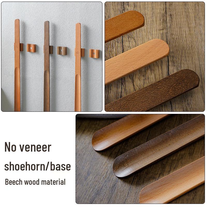 Black Walnut Magnetic Shoehorn: Long Handle Shoe Puller for Pregnant Women, Elderly, and Easy Wear, Premium Solid Wood.