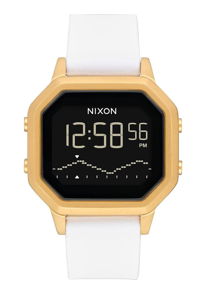 Nixon Watch Siren Stainless Steel A1211 Siren SS Wrist Watch Nixon (Black/Gold/White)
