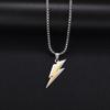 Stainless Steel Delicate Double Layer Lightning Pendant Necklace Men Women Punk Hip Hop Rock Party Jewelry Gifts